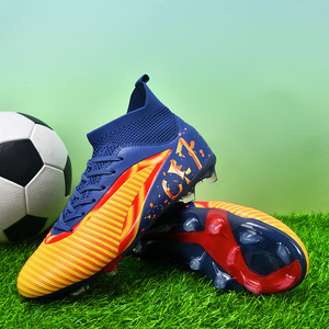 Chaussures de <span class=keywords><strong>football</strong></span> AG à crampons, tige synthétique, unisexe, chaussures de sport professionnelles, entraînement sur gazon, pour adolescents, crampons double mode - Product Image 2