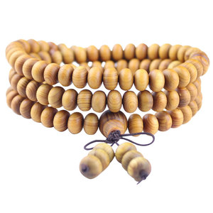 Bracelets en cyprès de Sichuan, 108 perles, style abaque, perles de prière bouddhistes, bijoux religieux unisexes, origine Hangzhou - Product Image 5
