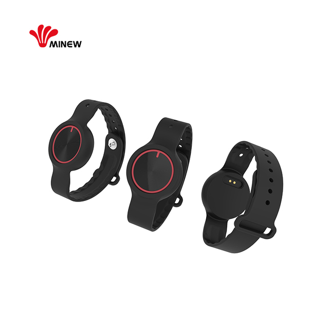 Minew B10 Elderly Personal bluetooth Ibeacon Panic Button Emergency Smart Sos Fall Down Alarm Locator Wristband Bracelet