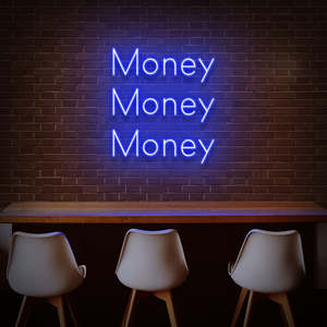 ป้ายไฟนีออนแบบกำหนดเอง Koncept Drop Shipping ขนาด <span class=keywords><strong>24</strong></span> นิ้ว ลาย Money Money Money ป้ายไฟนีออนโฆษณาแบบกำหนดเอง ป้ายไฟนีออน LED - Product Image 2