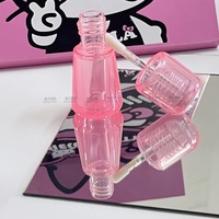 Tubes vides de brillant à lèvres transparents en plastique en forme de champignon, couleur bonbon, 4 ml, conception personnalisée, emballage cosmétique, pour le conditionnement de gloss à lèvres
