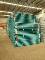 Étai de coffrage en acier réglable de 3 m, revêtu de poudre verte, pour la construction de dalles en béton et les échafaudages