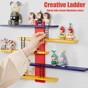 Estante de Exhibición Flotante de Bambú de Tres Niveles, Colorido, Moderno, para Montar en la Pared, Decorativo, para Guardar Figuras Coleccionables, <span class=keywords><strong>Funko</strong></span> - Product Image 3
