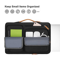 Sacoche pour ordinateur portable légère et élégante de 15,6 à 16 pouces avec poignée, en polyester, compatible avec MacBook