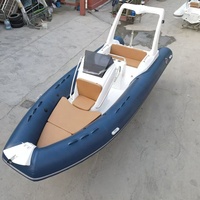 Bateau semi-rigide de 20 pieds, console centrale en fibre de verre, bateau de pêche, gommoni cinesi prezzi, bateau pneumatique de 6m