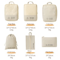Dixiu Nouveau Ensemble de Sacs de Rangement de Voyage à Compression Six Pièces Cloud Habitat pour Vêtements et Accessoires de Coiffure