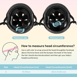 Casque de vélo dégradé pour enfants, coque ABS, 11 aérations, casque de sécurité réglable pour vélo, skateboard, scooter, patins à roulettes, sports - Product Image 6