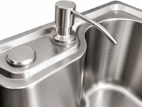Évier de cuisine carré en acier inoxydable à cuve unique, design moderne, taille personnalisée, Cuba Gourmet Cozinha Aco Inox 304 Com