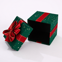Caja de Regalo Navideña Personalizada con Tapa de Cielo y Tierra, Fabricada con Materiales Reciclados, con Grabado y Laminado Mate