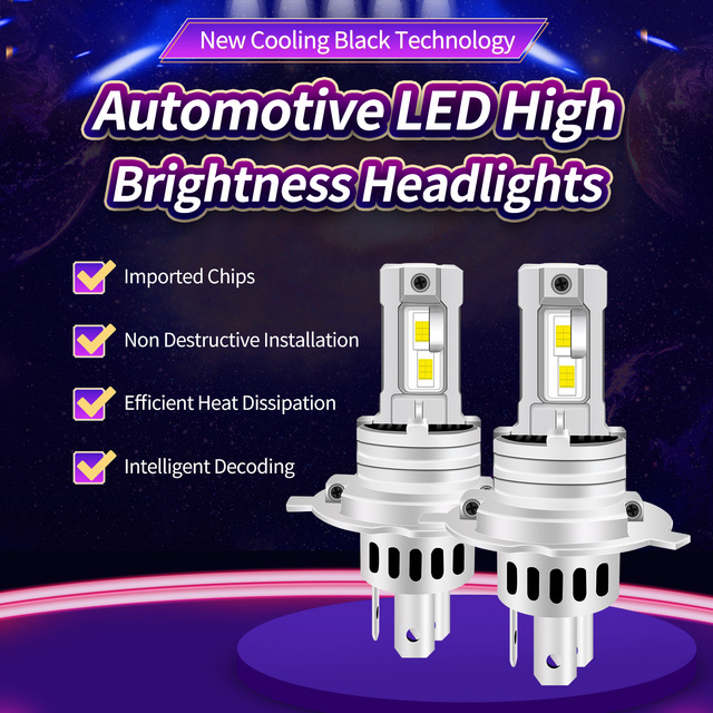 Sale H7 Led Headlight Canbus Error Free H4b Led Headlight Custom Led Car Headlight 12v