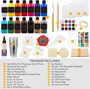 صبّ الأكريليك غير السام الاحترافي من أجل رسم متوسط الورق على القماش الزجاجي - Product Image 4