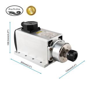 Motor de Husillo Cuadrado Refrigerado por Aire Zhong Hua Jiang 4KW ER25 220V/380V para Máquina de Grabado CNC Router 18000RPM - Product Image 2