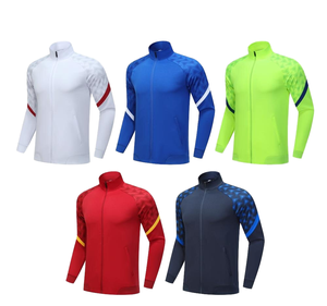 Venta al por mayor de chándales de fútbol personalizados a prueba de viento Club de fútbol conjunto de ropa de entrenamiento para Otoño e Invierno deportes al aire libre chaqueta - Product Image 2