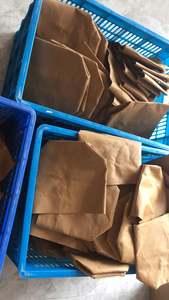 Sac de courses réutilisable en toile cirée, sac de poche pratique, marron, résistant, grand sac de courses - Product Image 4