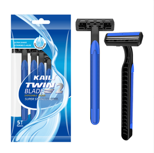 Maquinilla <span class=keywords><strong>de</strong></span> <span class=keywords><strong>Afeitar</strong></span> Portátil <span class=keywords><strong>de</strong></span> Plástico Personalizable, Seis <span class=keywords><strong>Cuchillas</strong></span> Desechables <span class=keywords><strong>de</strong></span> Acero Inoxidable con Banda Lubricante - Product Image 4