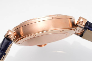 Reloj de Negocios Dorado para <span class=keywords><strong>Mujer</strong></span>, con Números Romanos, Cristal de Zafiro, Esfera con Detalles de Diamantes, Correa de Cuero, Lujoso Estilo Cartieres - Product Image 5