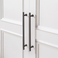 Kenop Kabinet Model T-Bar dari Paduan Seng Modern dengan Lapisan Tembaga Brushed untuk Perlengkapan Dapur, Lemari, Bufet, dan Ruang Tamu Mewah