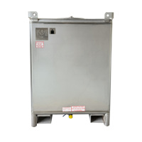 Conteneur IBC en acier inoxydable de qualité alimentaire Wanlong sur mesure 350 gal 550 gal SUS304 4 voies pour chariot élévateur