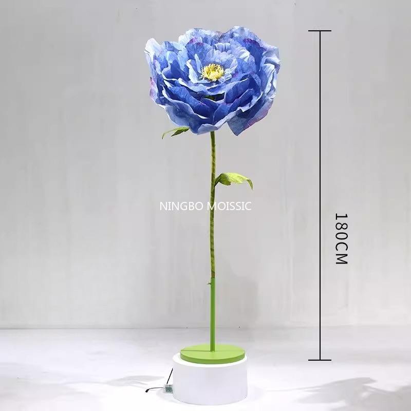 power on Opening and closing rose blue