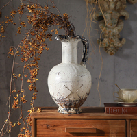Vase décoratif de sol en MGO, pot de fleurs extérieur grand format, pot de plantes taille réelle, décoration intérieure légère
