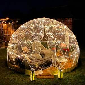 Cúpula de jardim ao ar livre, barraca de cúpula de PVC com cúpula de bolhas, barraca de bolhas de jardim com efeito de inverno à prova de intempéries, gazebos, casa de jardim para quintal - Product Image 1