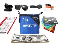 Siebgedrucktes Logo Wiederverwendbare Wasserfeste Schwarze Ripstop-Polyester Reise-Toilettenartikel-Organizer-Taschen Reißverschluss-Aufbewahrungsbeutel