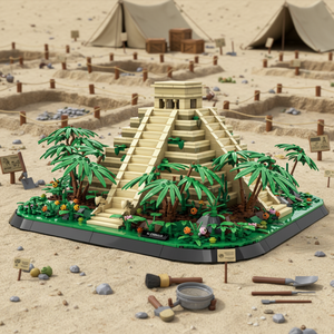 Giocattoli di Costruzione di Monumenti, Piramide Maya Kukulcan Messicana, Blocchi di Costruzione in Plastica ABS a Piccole Particelle, Gioco Puzzle Fai-da-Te, Regalo - Product Image 1