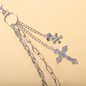 Chaîne de taille avec pendentif étoile en argent tibétain, double couche, style hip-hop, décontractée, unisexe, chaîne de corps tendance - Product Image 4