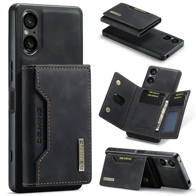 Detachable Magnetic Leather Wallet Phone Case for Sony Xperia 1 V, Xperia 5 V, Xperia 10 V