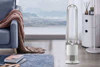 Ventilateur purificateur d'air électrique sans pales numérique tactile TP-12 avec minuterie 9h, oscillation 80°, purificateur plasma H11, sur pied pour intérieur