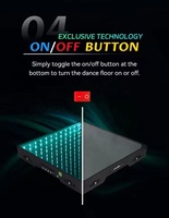 Piste de danse LED à effet 3D en verre RVB, magnétique, colorée, à effet infini, pour scène de disco extérieure, mariages et jeux pour enfants