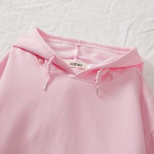 FOXA Sudadera con capucha de algodón con estampado de fresas para mujer con bolsillo rosa Xl - Product Image 4