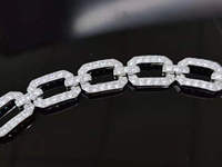 Pulsera de Eslabones Cubanos de 10 mm con Incrustaciones de Circonitas, Joyería de Moda Hip Hop, Pulsera de Regalo Unisex para Hombres y Mujeres