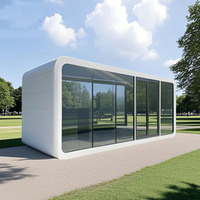 Maison capsule spatiale de luxe moderne à 2 chambres, maison modulaire préfabriquée en conteneur pour hôtel, appartement