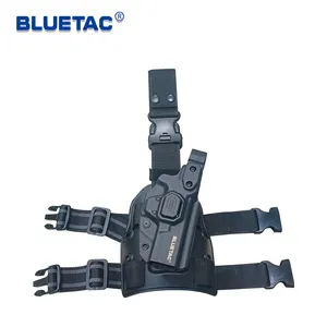 BLUETAC Dependable Retention III Snug Kydex drop leg gun holster with polymer thigh accessory