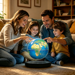 Auto Rotate Magnetic Levitating World Globe Table Lamp Floating Ball <b>Night</b> <b>Light</b> For Home Minimalist Ornament - Product Image 2