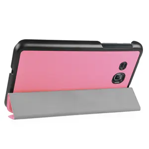 Étui Folio en cuir PU pour Samsung, coque de qualité supérieure, couverture multi-angle, veille/veille automatique, pour Tab A 7.0 T280, J 7.0 T285