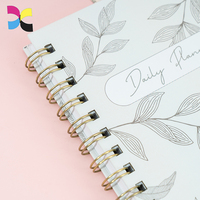 Livre de planification à couverture rigide personnalisée, impression de carnets de notes d'affaires, carnet à reliure à spirale