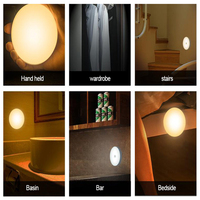 Lámpara de Pared Magnética Portátil con Sensor de Movimiento Corporal Inteligente, Detector Inalámbrico para Pasillo, Camino, Armario, Lámpara de Emergencia de Pared