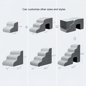 Pet Stairs Luxury <b>Dog</b> Ramp Tunnel House Set Foam Climbing Ladder <b>for</b> High <b>Bed</b> <b>Sofa</b> Wholesale Factory Vendor Bulk - Product Image 5