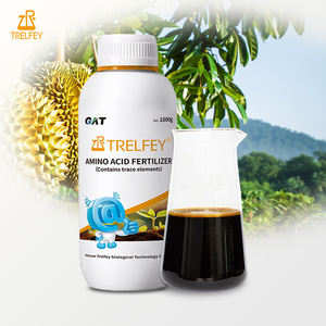 Fertilizzante liquido a rilascio rapido nero per la crescita dell'amminoacido Zn + B fertilizzante 100% solubile in acqua Spray fogliare liquido marrone scuro - Product Image 1