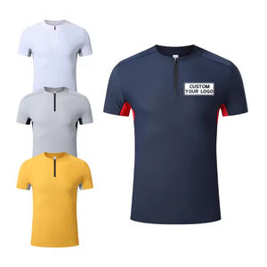 Haute qualité personnalisé hommes pour polos séchage rapide confortable décontracté sportif tricoté tissu solide motif conception vierge - Product Image 3