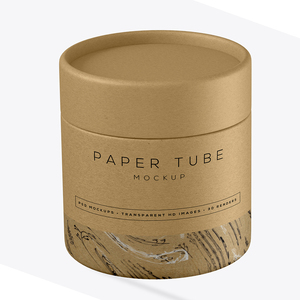 Biodegradable Small Custom Brown Kraft Cylinder Packaging Tube Paper Box