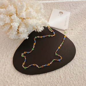 Moda caliente y elegancia collar de cristal colorido colgante accesorios para mujeres al por mayor - Product Image 4