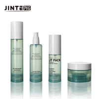 Ensembles cosmétiques en plastique pour sérum contour des yeux, lotion et maquillage, flacons ronds sans air verts de 30 ml, 50 ml, 100 ml, 120 ml