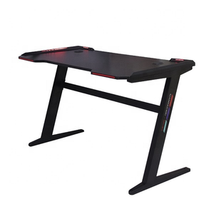 Último Z piernas en forma superior de cristal de luz Led RGB de <span class=keywords><strong>Eureka</strong></span> de la Mesa de la computadora de juegos de mesa de - Product Image 4