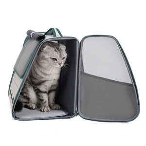 Cat Backpack Breathable Canvas 7 Inch Portable Visible <b>Pet</b> <b>Carrier</b> For Cat Dog Outdoor Use - Product Image 3