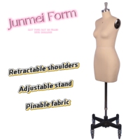 Mannequin de couture professionnel pour femme adulte, buste en fibre de verre, tissu pliable, support réglable pour robe de mariée