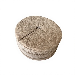 Tapis rond simple en fibre de coco Vigifarm Iris avec trou central, coussin en fibre de coco naturelle marron pour la couverture du sol en jardinage domestique - Product Image 1