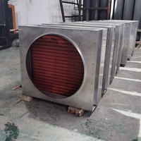 Échangeur de chaleur à plaques Aidea en acier inoxydable avec noyau en cuivre, condenseur de réfrigération commercial, ensemble ventilateur 220V 400-600°C